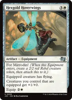 NM Hexgold Hoverwings, MTG, Foundations Jumpstart, Magic the Gathering, 208 - Image 1