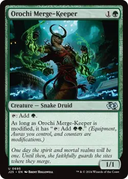 NM Orochi Merge-Keeper, MTG, Foundations Jumpstart, Magic the Gathering, 695 - Image 1