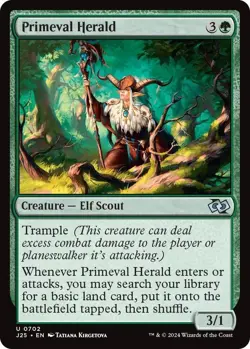 NM Primeval Herald, MTG, Foundations Jumpstart, Magic the Gathering, 702 - Image 1
