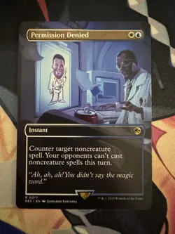MTG Permission Denied Borderless Jurassic World Collection #0017 Near Mint - Image 1