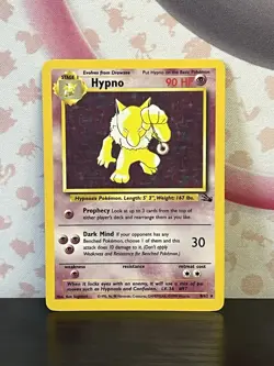 Pokemon TCG Hypno 8/62 Fossil Unlimited Holo Vintage Rare WOTC 1999 MP - Image 1