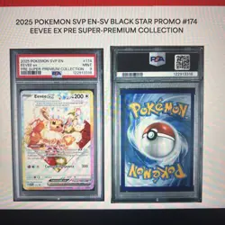 2025 POKEMON SVP EN-SV BLACK STAR PROMO #174 EEVEE EX PSA 9 - Image 1