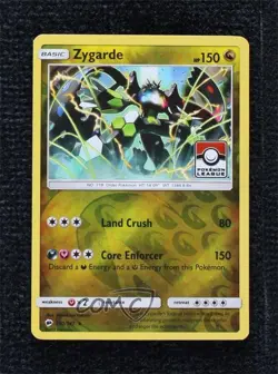 Zygarde (Pokemon League Stamp) Reverse Foil Sun & Moon Burning Shadows #100 - Image 1