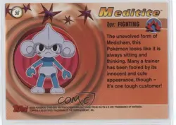 Meditite Silver Foil Topps Pokemon Advanced #56 2003 - Image 2