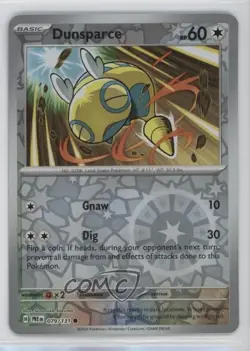 Dunsparce Reverse Foil Pokemon Prismatic Evolutions PRE #079 - Image 1