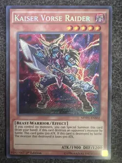 Yugioh Kaiser Vorse Raider MVP1-ENS02 Secret Rare 1st Edition NM - Image 1