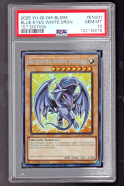 YuGiOh Blue-Eyes White Dragon 1st Edition Secret Rare BLMM-EN001 GEM MT PSA 10 - Image 3