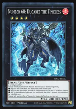 Number 60: Dugares the Timeless - RA02-EN037 - Super Rare - 1st Edition Yugioh - Image 1