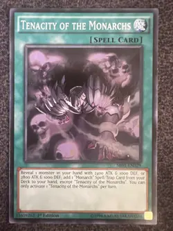 Yugioh Tenacity Of The Monarchs SR01-EN029 Common 1st Edition NM - Image 1