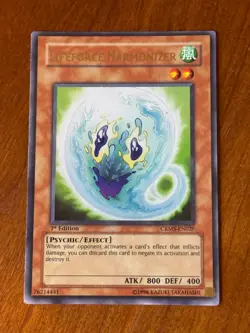 Lifeforce Harmonizer Yugioh TCG CRMS-EN026 Ultra Rare 1st Edition NM - Image 1