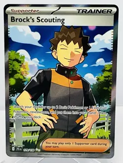 Brock's Scouting 179/159 Full Art SV09: Journey Together Pokemon Card Near Mint - Image 2