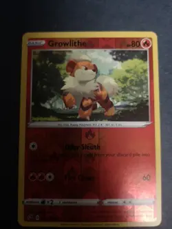 Growlithe 027/192 - Pokemon Card SWSH Rebel Clash Reverse HOLO Foil - Image 1
