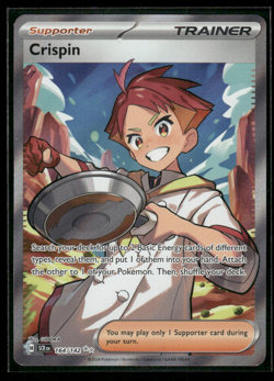 Pokemon Card - Stellar Crown EN - Crispin - Ultra Rare - 164/142 - Trainer - Image 1