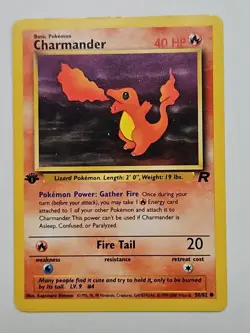 1st Edition Charmander 50/82 Team Rocket Set Rare Vintage Pokemon Card - Mint - Image 1