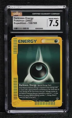 Darkness Energy Pokemon e-Card Series Expedition CGC 7.5 2002 - Image 1