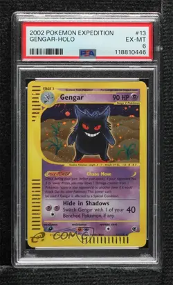 Gengar Holo Pokemon e-Card Series Expedition PSA 6 2002 - Image 1