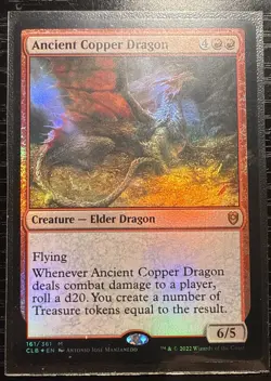 Ancient Copper Dragon #161 (Foil) (NM) Baldur's Gate CLB Magic MTG - Image 1