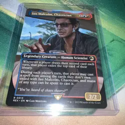 Ian Malcolm, Chaotician Borderless x1 Jurassic World Collection MTG NM - Image 1