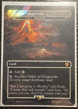 MTG Valley of Gorgoroth (0406) - Wasteland - Surge Foil - Borderless, Light Play - Image 1