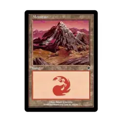 WOTC MtG Invasion Mountain #343 (C) (Foil) VG - Image 1
