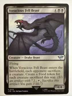 Voracious Fell Beast 0113 x1 MTG LOTR Black Creature NM/M Non Foil - Image 1