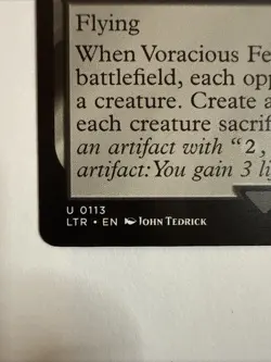Voracious Fell Beast 0113 x1 MTG LOTR Black Creature NM/M Non Foil - Image 2