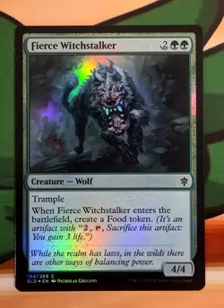 X 1 Fierce Witchstalker Foil NM ELD 154 MTG Magic The Gathering - Image 1