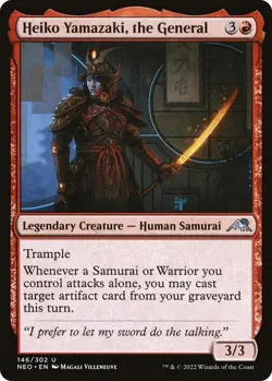 MTG Heiko Yamazaki, the General - Kamigawa: Neon Dynasty (NEO) NM UC #146 - Image 1
