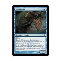 WOTC MtG New Phyrexia Viral Drake (U) EX - Image 1