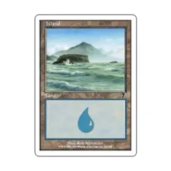 WOTC MtG 7th Ed Island #333 (C) (Foil) VG - Image 1
