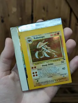Pokemon Wizards Of The Cost Fossil Kabutops Holo 9/62 Edge Of Sheet NFC... - Image 1