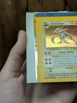 Pokemon Wizards Of The Cost Fossil Kabutops Holo 9/62 Edge Of Sheet NFC... - Image 3