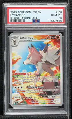 Lycanroc Illustration Rare Pokemon Journey Together (JTG) PSA 10 GEM MT - Image 1