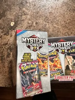 2 POKEMON MYSTERY POWER BOX (5 BOOSTER PACKS) CHASE PACK SEEDED 1:10 RARE!! - Image 3