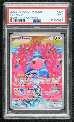 Flamigo Illustration Rare Pokemon SV02: Paldea Evolved PSA 9 MINT - Image 1
