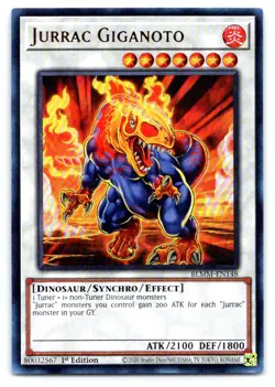 Yugioh Jurrac Giganoto Ultra Rare Battles of Legend: Monster Mayhem BLMM-EN148 - Image 1