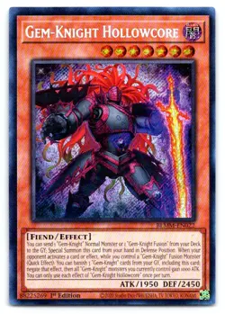 Yugioh Gem-Knight Hollowcore Secret Rare Battles of Legend: Monster Mayhem BLMM- - Image 1