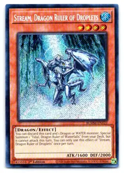 Yugioh Stream, Dragon Ruler of Droplets Secret Rare Battles of Legend: Monster M - Image 1