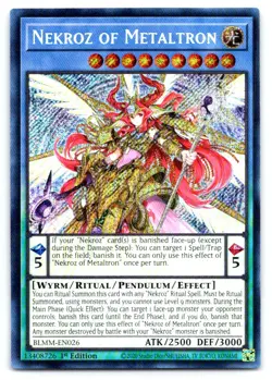 Yugioh Nekroz of Metaltron Secret Rare Battles of Legend: Monster Mayhem BLMM-EN - Image 1