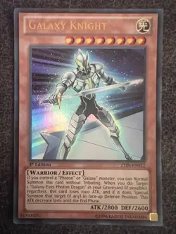Yugioh Galaxy Knight ZTIN-EN012 Ultra Rare 1st Edition NM - Image 1