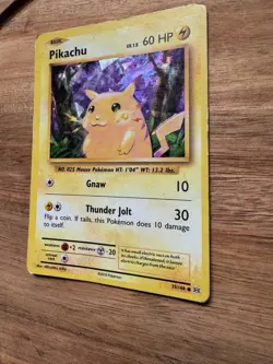 Pikachu Basic Pokemon card 35/108 LV 12 60HP - Holographic- Good condition. - Image 2