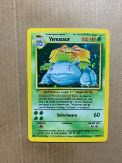 Venusaur 15/102 Base Set - Holo Pokemon Card - EX/NM - Image 1