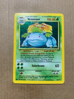 Venusaur 15/102 Base Set - Holo Pokemon Card - EX/NM - Image 2