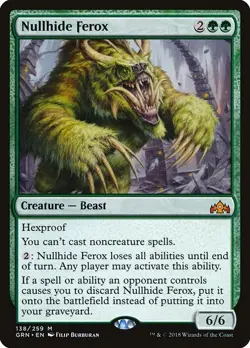 Nullhide Ferox 1x FOIL GRN MTG Guilds of Ravnica Mythic MINT green - Image 1