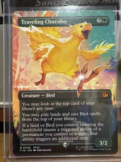 Traveling Chocobo (Borderless) Final Fantasy Regular M 0406 MTG - Image 2