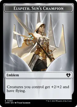 MTG Elspeth, Sun's Champion Emblem // Copy (55) Double-Sided Token [Com - Image 1