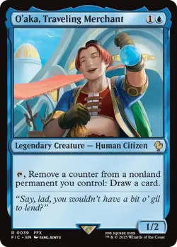 O'aka Traveling Merchant 0039 MTG Commander FINAL FANTASY Rare NP - Image 1
