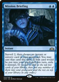 Mission Briefing 1x FOIL GRN MTG Guilds of Ravnica Rare MINT blue - Image 1