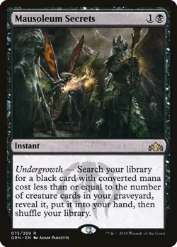 Mausoleum Secrets 1x FOIL GRN MTG Guilds of Ravnica Rare MINT black - Image 1