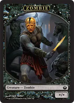 Zombie Token Light Play, English Magic the Gathering MTG Journey into Nyx - Image 1